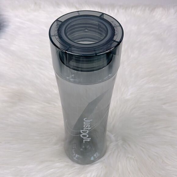 NEW- Nike | gray see-through water bottle h2go* stealth ,wide threaded lid. - Picture 1 of 5